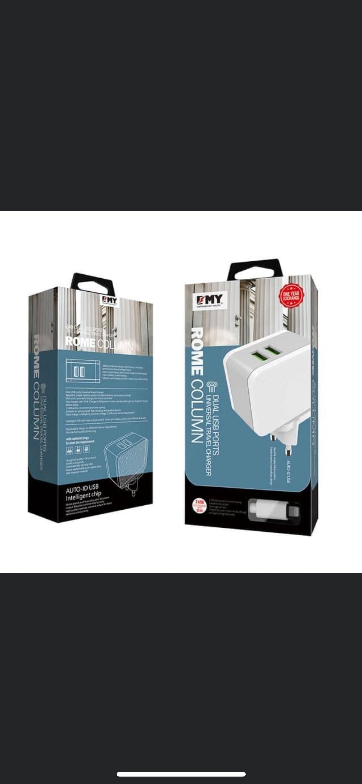 2 USB plug with Uk and US pins comes with micro charger