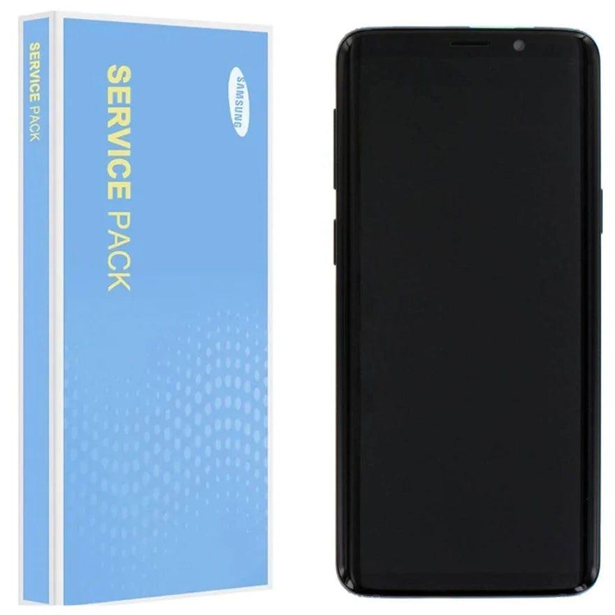 Samsung Galaxy S9 G960F Service Pack Midnight Black Full Frame Touch Screen Display GH97-21696A