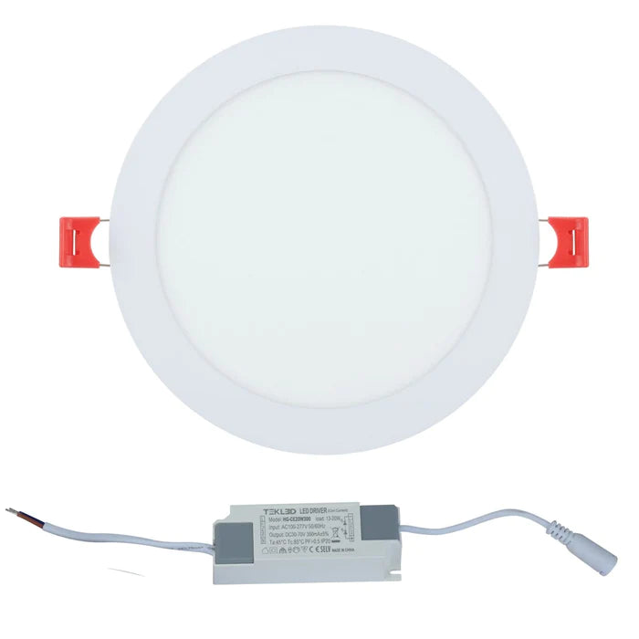Downlight LED Round Slim Panel Light 18W D220mm - 4000K Cool White
