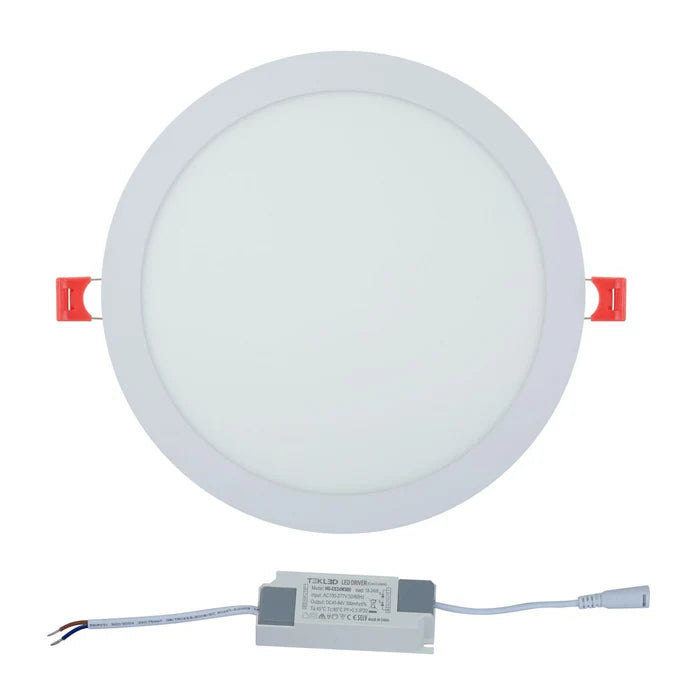 Downlight LED Round Slim Panel Light 24W D300mm - 4000K Cool White