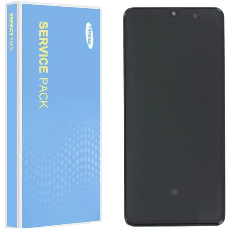 Samsung Galaxy A41 A415 Service Pack Black Full Frame Touch Screen Display GH82-22860A