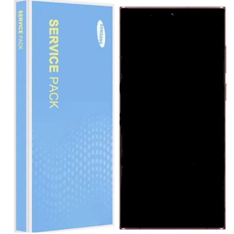 Samsung Galaxy S22 Ultra G908B Service Pack Phantom White Full Frame Touch Screen Display