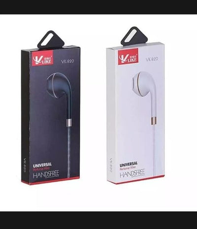 Vlike VK-820 Music Wired Earphones with Mic and Volume Control for Mobiles and Computers Wired Headset