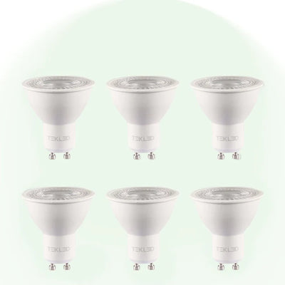 Lepus LED Spot Bulb PAR16 Dimmable GU10 7W Pack of 6 - 5000K Cool White.