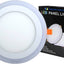 12w Round Recessed LED Ceiling Panel Light Dual Colour Cool White Blue Ring/Square