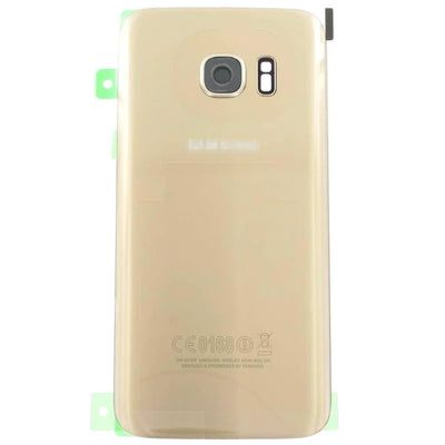 For Samsung Galaxy S7 Replacement Rear Battery Cover inc Camera Lens (Gold)