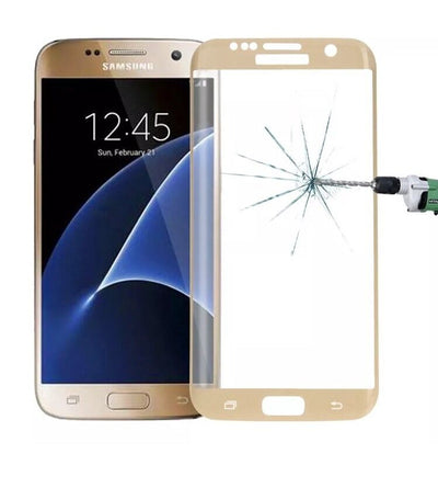 Samsung Galaxy S6 Edge Curved Full Glass Tempered 3D Screen Protector Gold