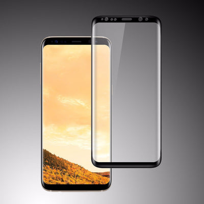 For Samsung Galaxy S8 and S9 Full Curved Tempered Glass Black