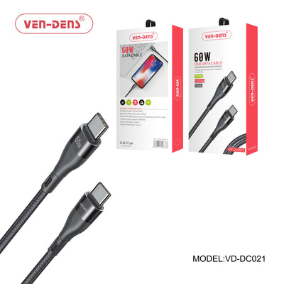 Type C To Type C Charging Cable 60W Black (1.5 Meter)
