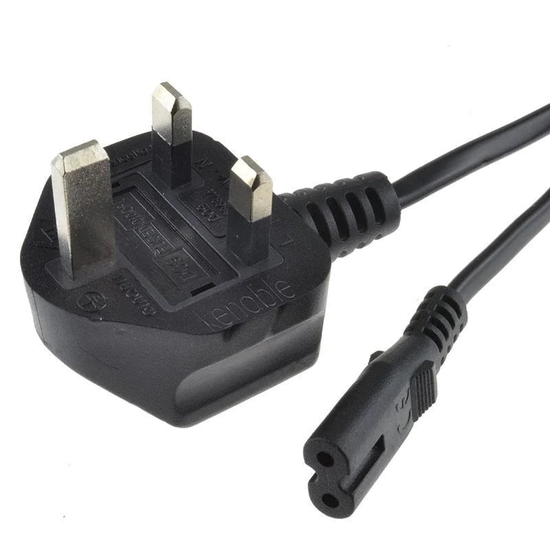 UK Plug Replacement Power Lead Cable- 2 Pin (1m)